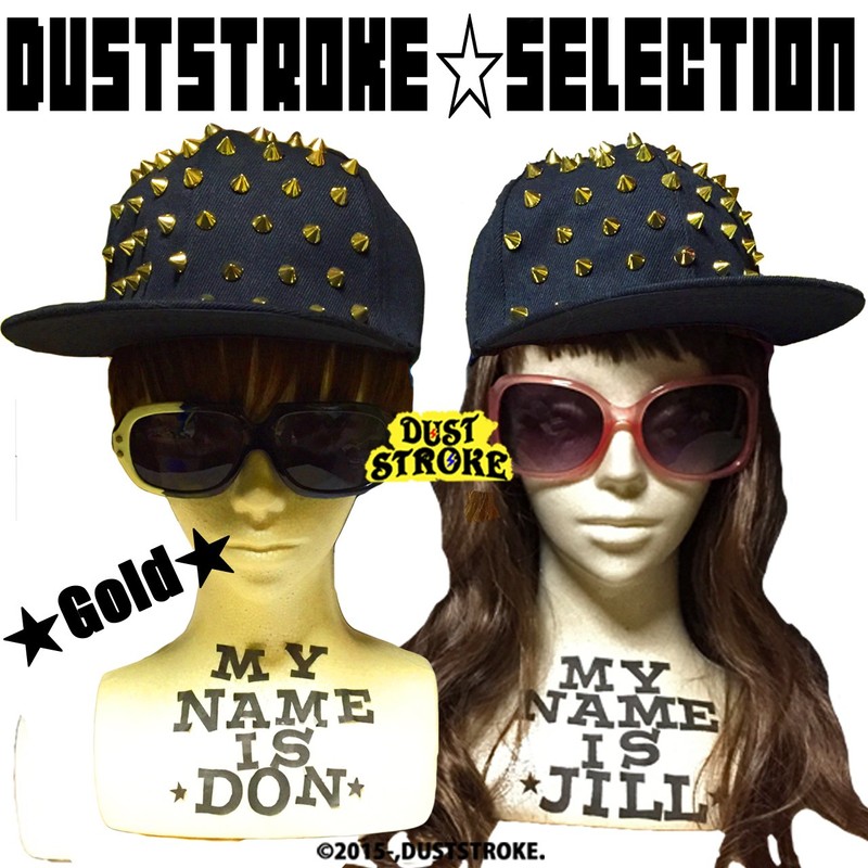 Dust Stroke Studded Spiky Snapback Cap, Rock, Street, Casual, Punk