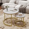 Otterease Nesting Tables Set of 2, Round Coffee Table, Small