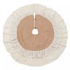 Saro Lifestyle Cotton and Jute Ruffled Tree Skirt Natural 72"