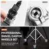 Alluneitter 3-Pack Professional Swivel Caster Brake locking casters Metal Wheel