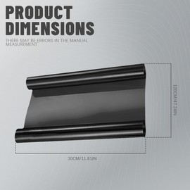 HEVLE Car Light Tint Film, Car Tint Film, Car Light Film Sticker, Car Decoration Accessories Car Light Self-Adhesive Tint Film Universal for Brake Light Headlight Tail Light Fog Light (Dark Black)
