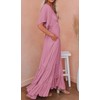 CHARTOU Women's Boho Ruffle Sleeve Flowy Maxi Dress Lace Up