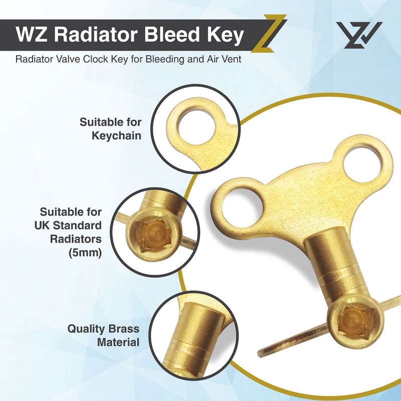 WZ Radiator Bleed Key- Radiator Valve Clock Key for Bleeding