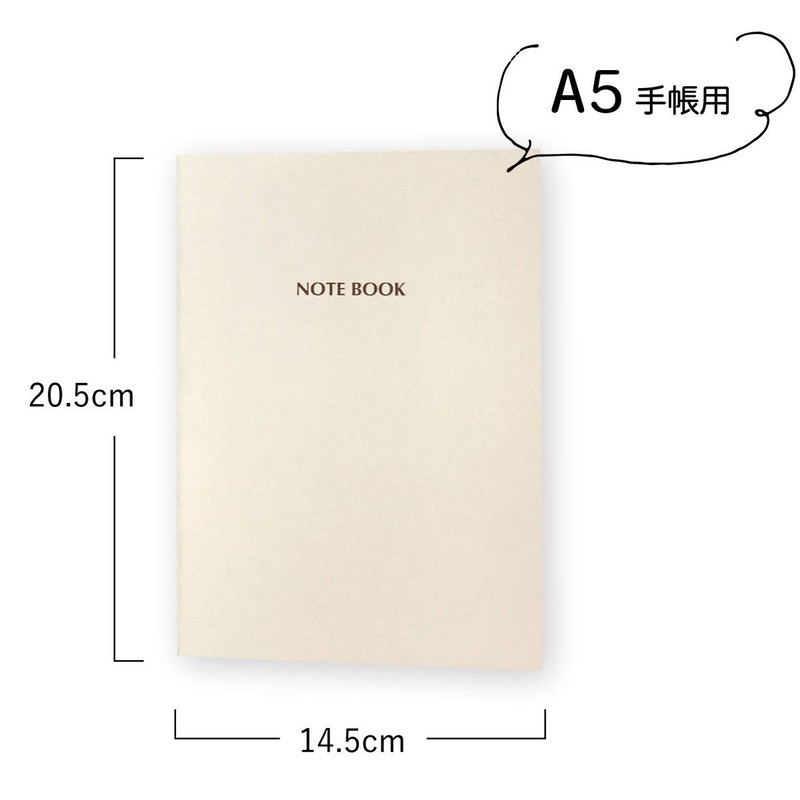 Yumekilock A5 Notebook, Set of 5, Squared, Separate Diary Included,