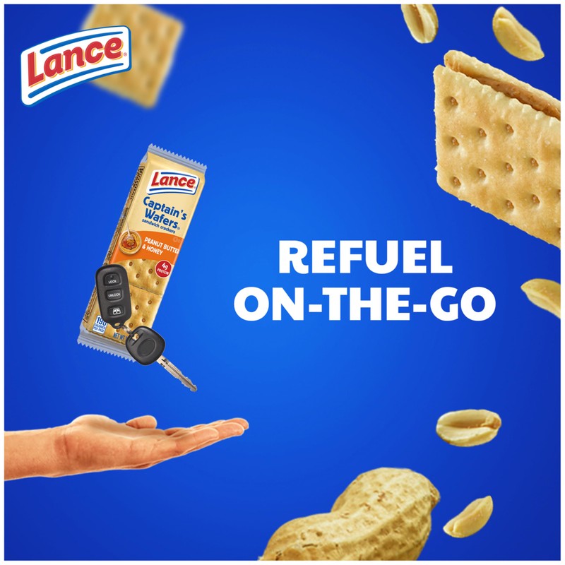 Lance Sandwich Crackers, Captain's Wafers Peanut Butter and Honey, 10