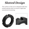 4Pcs Slotted Round Nuts M33x1.5 Carbon Steel Four Slot Round