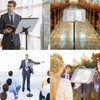 Portable Floor Lectern Podium Stand for Speech, Presentation, with Black