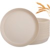ejonirinjonir EI 18pcs Beige Wheat Straw Plates,Unbreakable Dinner Plates,Reusable Deep