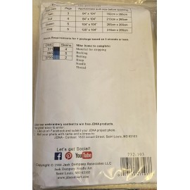 Jack Dempsey Stamped Embroidery 6 White Quilt Blocks XX DESIGN #732-103