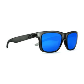 Kaenon Unisex Clarke Polarized Sunglasses, Matte Carbon, Blue