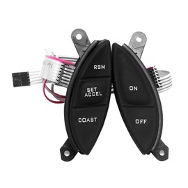 HUSUKU Steering Wheel Mounted Cruise Control Switch Buttons Kit Replacement Fit for 1998-2003 Ford Ranger 2001-2005 Ford Explorer Sport Trac F150 Mercury Mountaineer B3000 F87Z9C888BB (Black)