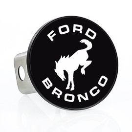 Ford Bronco Black Circular Trailer Hitch Cover Plug (2" Inch Post)