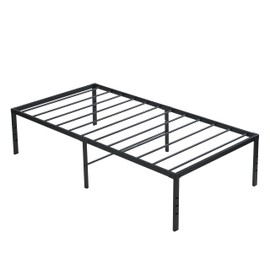 LUMISOL Twin Size Bed Frame, Heavy Duty Metal Bed Frame, Easy Assembly, No Noise, Black