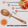 2 Pcs 12" Long Wood Cooking Spoons Large Spoon for