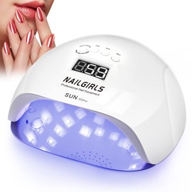 Nailgirls LED UV Lamp Nails, 150 W Nail Lamp 4 Timer Auto Sensor LCD Display Nail Polish Dryer Device Removable Magnetic Plate LED UV Dryer Nail Lamp for Gel Nails Finger/Toenail Nail Studio