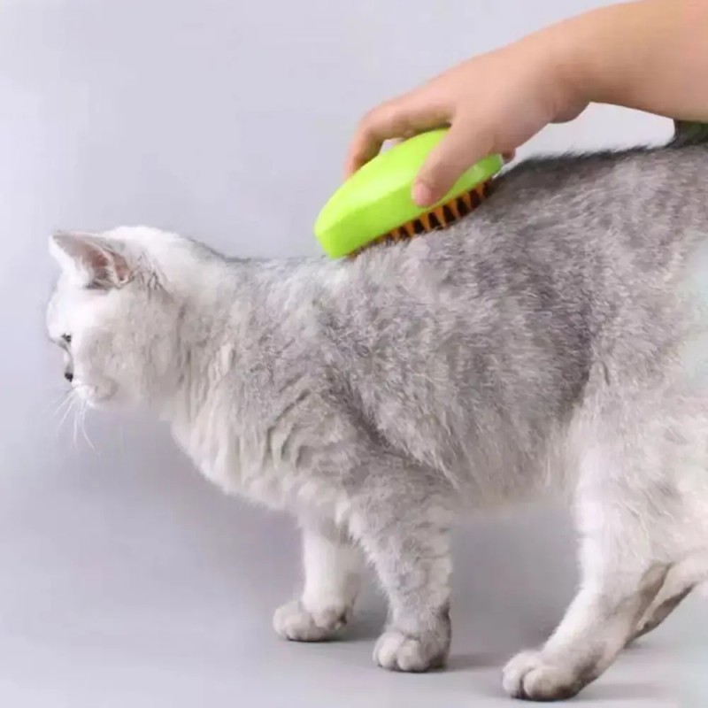 Cepillo De Vapor 3 En 1 Para Gato Masaje Elimina