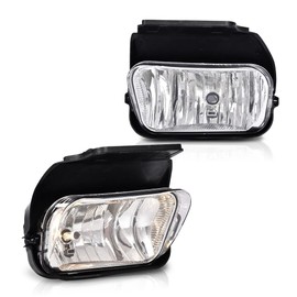 PIT66 Headlights & Fog Lights Set, Compatible with 2003-2006 Chevy Silverado 1500 2500 3500 HD Models / 2003-2006 Avalanche 1500 2500(Only Fit Models without Cladding)