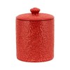 10 Strawberry Street Kitchen Canister Set, 3 Piece, Fleur Red