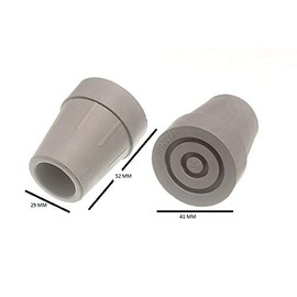 12 x Grey Rubber Crutch Frames With Metal Insert 22mm