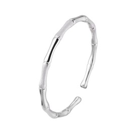 WPPHXY 925 Sterling Silver Bracelets Open Adjustable Bangle Bracelet Teardrop Water Drop Cuff Bangles for Women (Pattern 6)