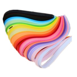ODETOJOY Quilling Paper Strips 10mm 26 Colors 260 Strips Set DIY Origami Paper Quilling Length 39cm (10mm)