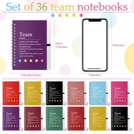 Feifeiya 36 Set Team Gifts for Employee Appreciation Gifts for Coworkers Inspirational Notebook with Sticky Notes Motivational Journals Notepads for Teacher Nurse Staff Christmas Gifts(Colorful)