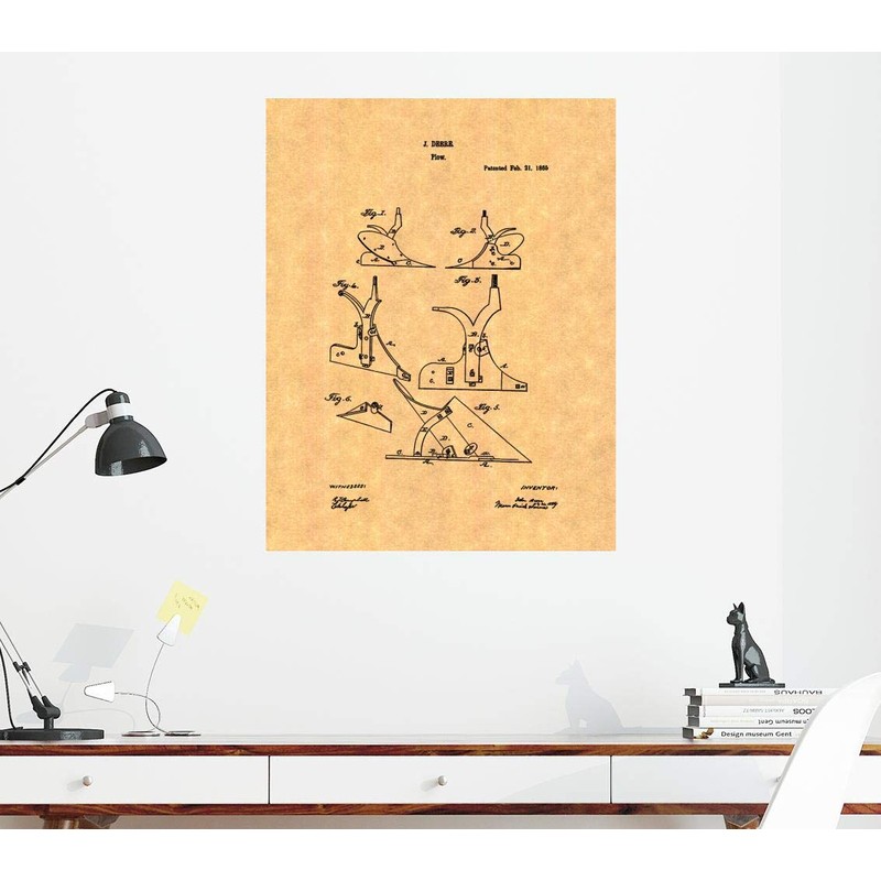 John Deere Plow Patent Print (16" x 20") M14387