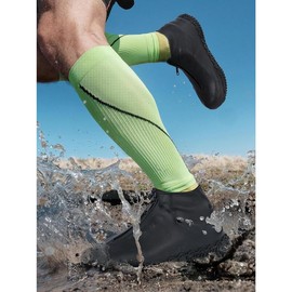 Waterproof Rain Shoe Covers, Silicone Overshoes with Zipper Non-slip Galoshes for Men and Women