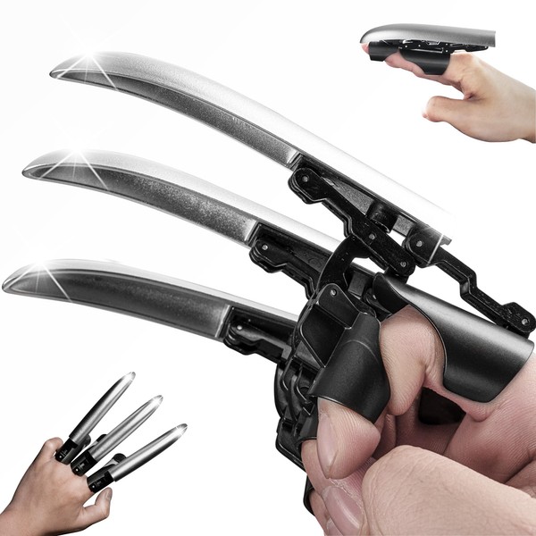 HHPPL Wolverine Claws Plastic，Retractable Wolverine Claws for Kids 1 Piece，Kids