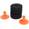 7Pcs Drum Felt Pad Kit Black Orange Red Wear Resistant