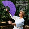 Oncpcare 2 Pcs Large Folding Hand Rave Fan, Chinese Kung