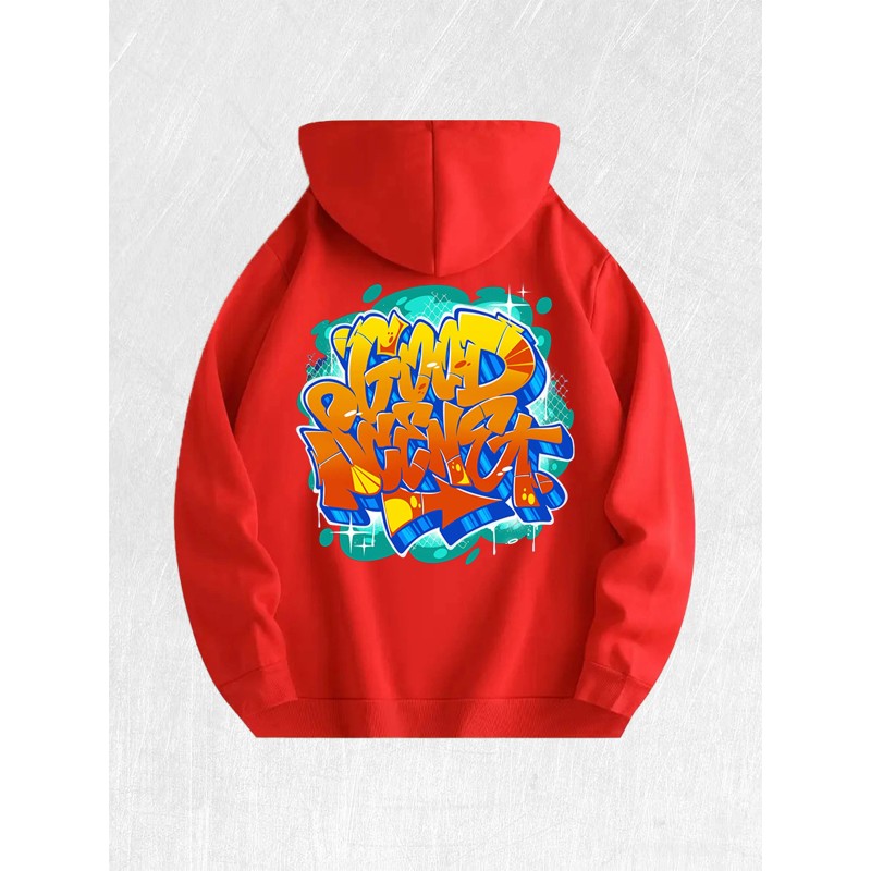 GOOD VIBES Graffiti Hoodie 100% Cotton US Warehouse 7 ColorsColor: