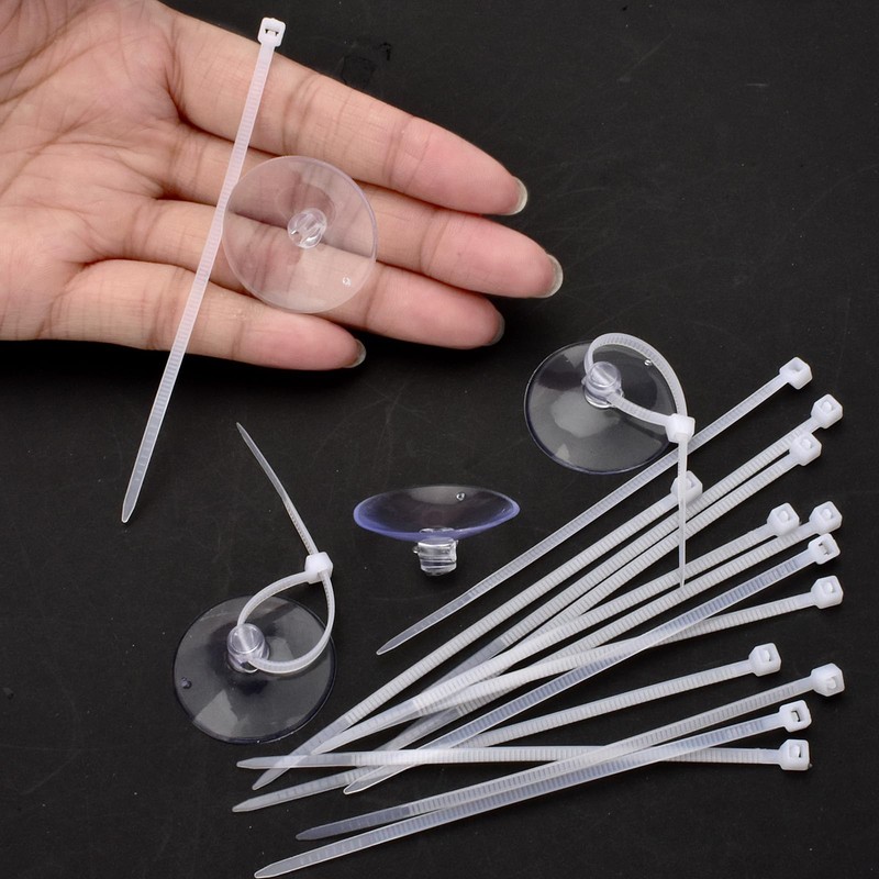 Suction Cups with Zip Ties 30 Pieces Small Aquarium Suction