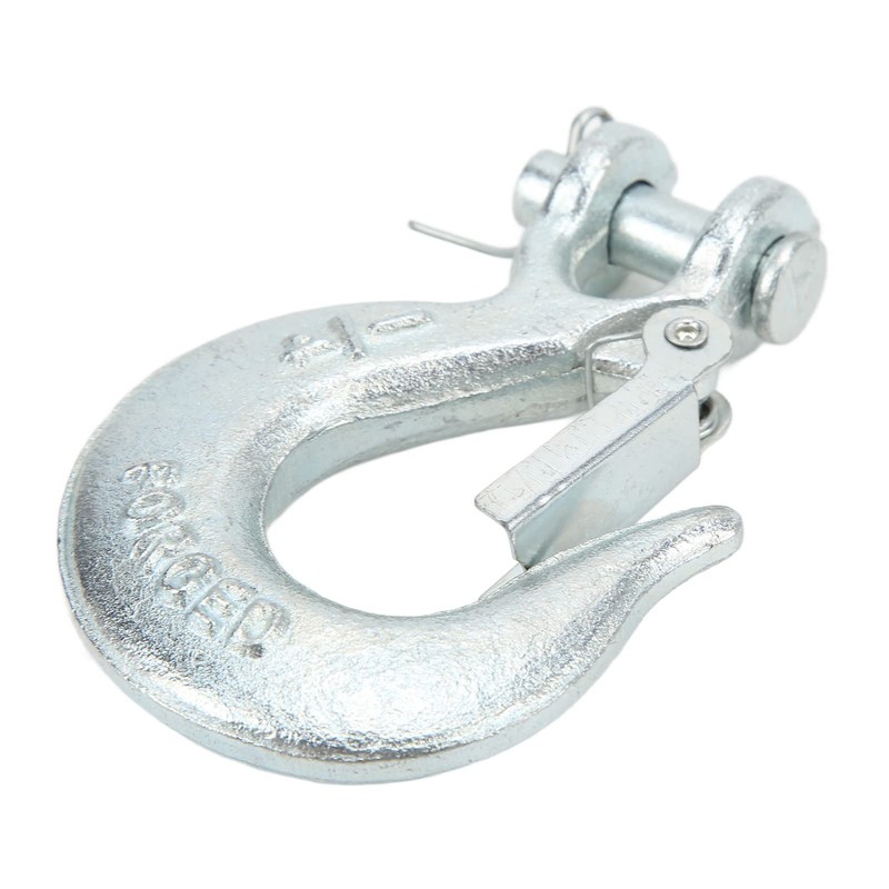 Clevis Hook, 1/4 Inch Fork Head Slip Hook with Safety