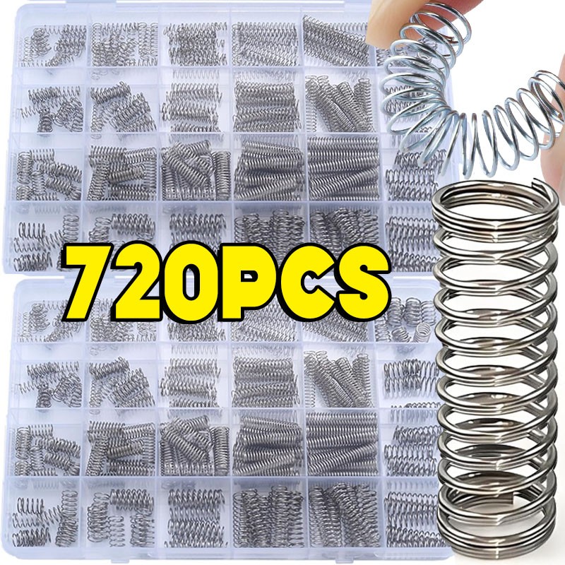 Stainless Steel Compression Spring Assortment for DIY Repairs – 30