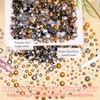15000 Pcs Resin Rhinestones for Crafts, Black Silver Brown Flatback