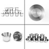 RUANI Pack of 12 - Premium Brushed Stainless Steel Condiment