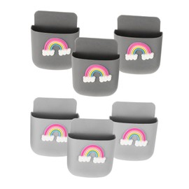 LALAFINA Stylish 6pcs Wall Pen Holder Wall Remote Holder Keep Your Remote Pencil in Order