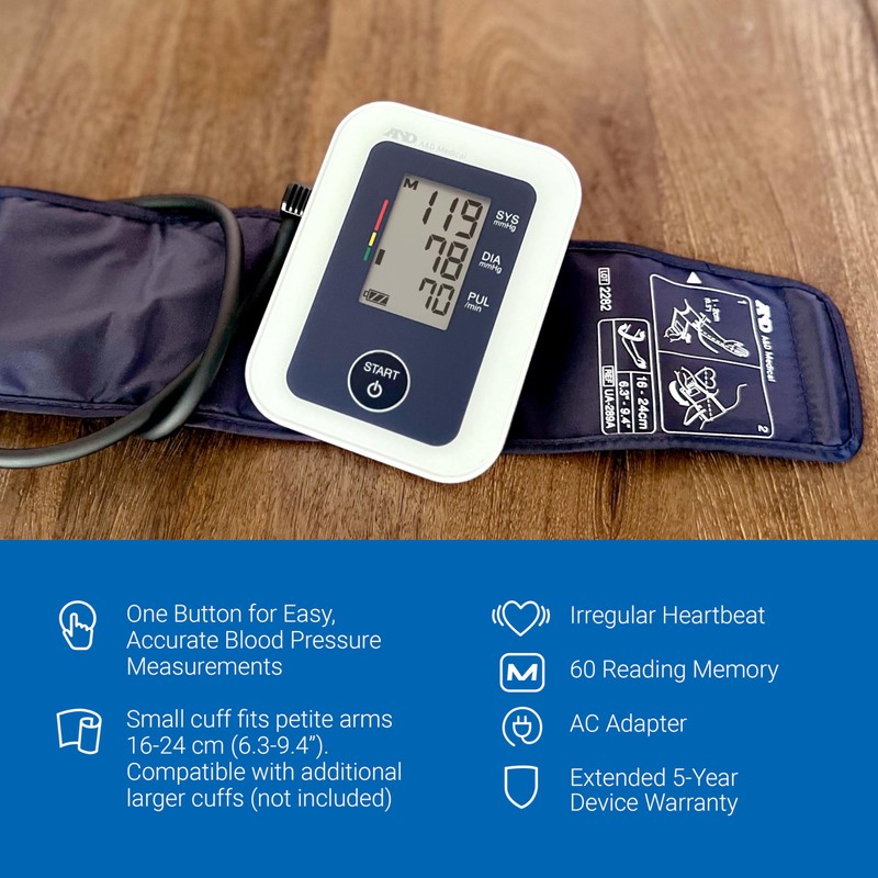 A&D Medical Essential Small Cuff Home Blood Pressure Monitor