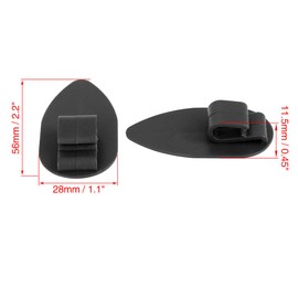 X AUTOHAUX Car Floor Mats Fixing Clips Non-Slip Buckle Black 28 x 56 mm Pack of 10