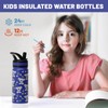 pluseight Kids Insulated Water Bottle with Straw Lid, 600ml BPA-FREE