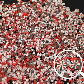 LIKETURE Fake Sprinkles 110g Fake Christmas Sprinkles Non-edible Craft Sprinkles Faux Sprinkles for Crafts Plastic Sprinkle Decoration Slime Sprinkles Slime Add Ins Shaker Card Filler(Dark Red)