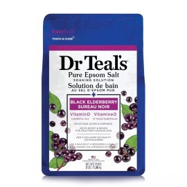 Dr. Teal's 닥터틸즈 퓨어 엡솜 마그네슘 솔트 블랙엘더베리 비타민D Dr. Teal's Pure Epsom Salt Magnesium Black Elderberry Vitamin D