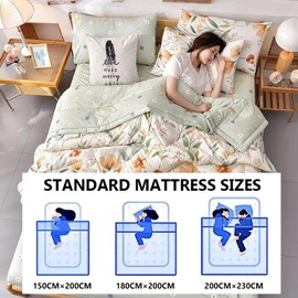 Blanket Quilts Soft Summer Cool Quilt Washed Cotton Air-Conditioning Comforter Printed Single and Double Student Dormitory Quilt for Sofa Bed 150x200/1800x200 cm for All-Season (Color : #2, Size : 1