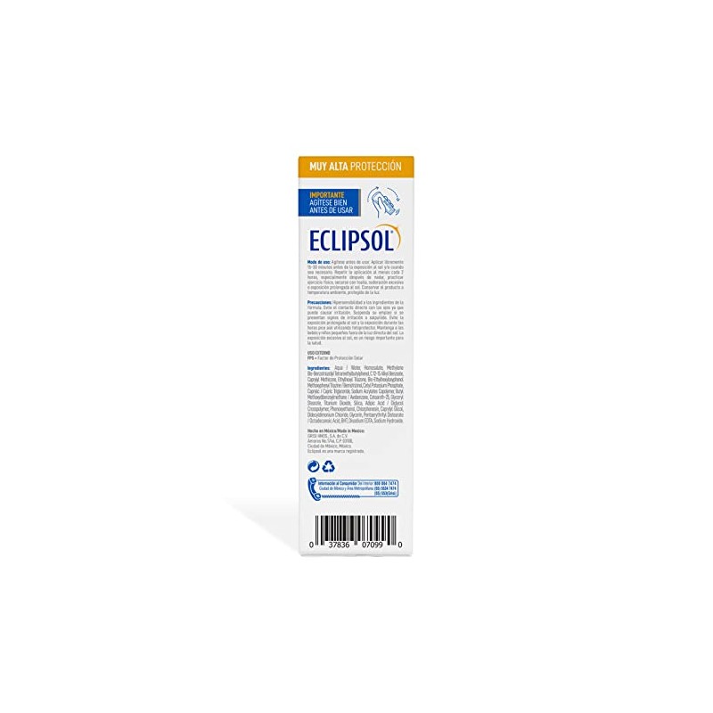 Eclipsol - Ultra Crema FPS 50+ de Bolsillo, Protector Solar,