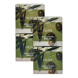 Happy Bath Original Olive Soap 4P - TJ Happy Bath Happy Bath Soap Soap Bath Shower Wash Face Wash Bath Products 2ea