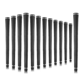 13Pcs Golf Grip, Standard Golf Clubs Grips, Anti-All Weather, Black, 26.3cm, Rubber