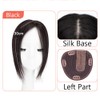 Straight Silk Base Human Hair Topper One Piece Side Parting