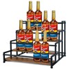 Klxuyuo 4-Tier Coffee Syrup Rack for 20 Bottles (750ml)–Sturdy Coffee
