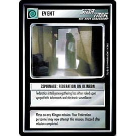 Decipher Star Trek CCG 1E Premier Limited (B Border) Espionage: Federation ON Klingon 71C